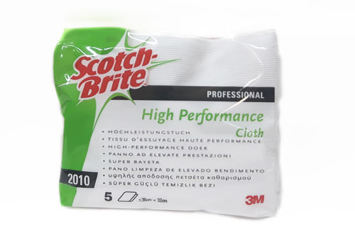 3M Scotch-Brite 2010 White Microfibre Delicate Surface Cleaning Wipe Cloth