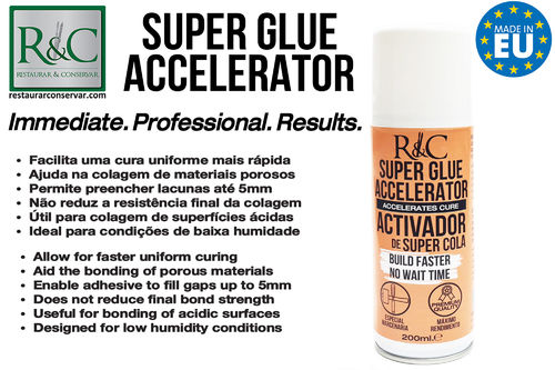 R&C Accelerator Super Glue Cyanoacrylate 200ml Aerosol