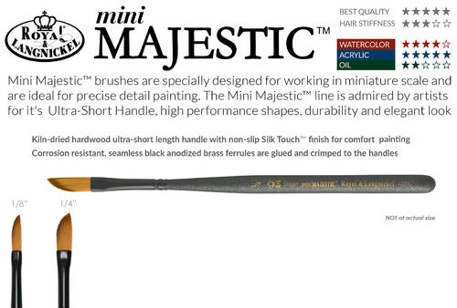 Pincel Royal Mini Majestic Dagger Stripper para Detalhes