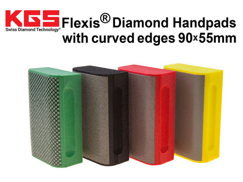 KGS Flexis® Diamond handpads with curved edges 90x55mm