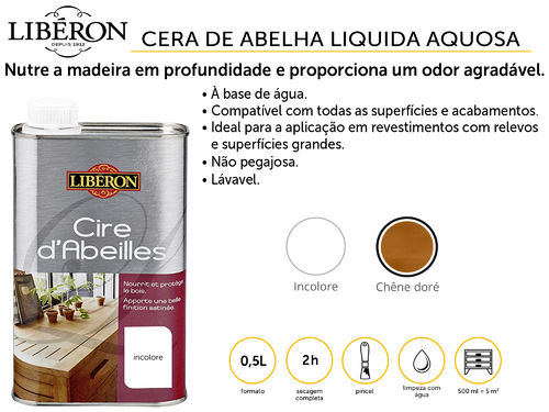 Liberon Cire Water Based Liquid Beeswax 0.5L