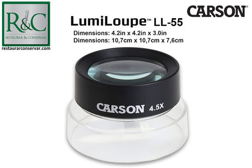 Carson LumiLoupe 4.5X Power Ø100mm Pre-Focused Stand Magnifier