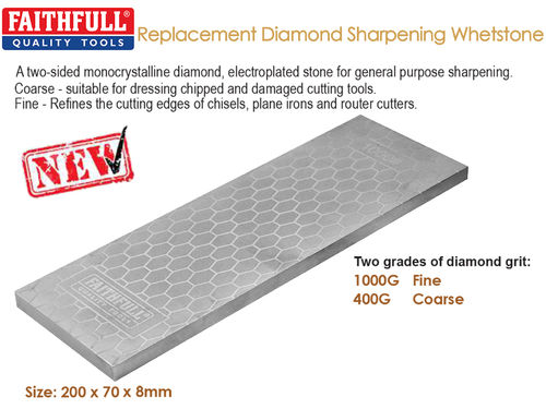 Faithfull Replacement Diamond Whetstone 400G/1000G