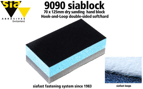 SIA 9090 Hook-and-Loop Dry Sanding Hand Block (soft / hard)