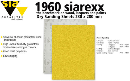 SIA 1960 Siarexx Dry Sanding Sheet 230 x 280mm