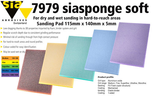 SIA 7979 Siasponge Flat Sanding Pad PROMO
