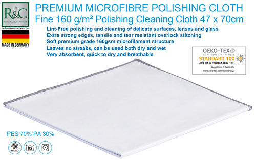 Premium Microfibre Polishing and Delicate Surface Cleaning Cloth