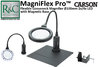 Carson MagniFlex Pro Lupa de Bancada LED Ø100mm 2x/4x com base magnetica