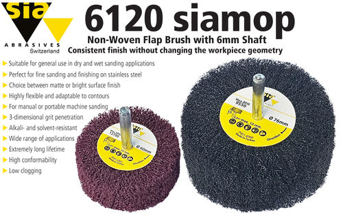 SIA 6120 Siamop Non-Woven Shaft Mounted Flap Brush PROMO 35%