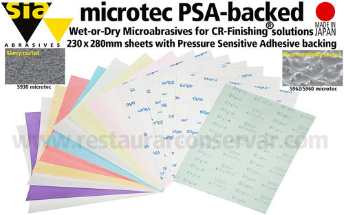 SIA Microtec Folha Microabrasiva PSA (adesivo sensível à pressão) 230 x 280mm